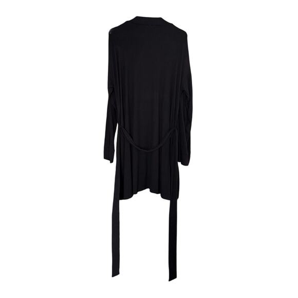 SKIMS Soft Lounge Robe Women Size Large Onyx Black Cozy Comfy Loungewear Stretch - Picture 7 of 12